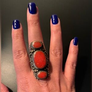 Stunning Red Coral Ring